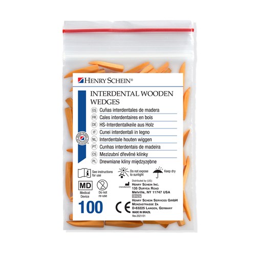 HS-5722673 - Henry Schein Wooden Wedges Peach box of 100 pcs